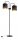 Stehlampe Metall Schwarz Gold E27 150 cm 2-flmg Modern