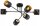 Deckenlampe 6-flammig Schwarz Gold E27 B:70 cm Modern Leuchte