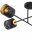 Deckenlampe 6-flammig Schwarz Gold E27 B:70 cm Modern Leuchte