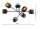 Deckenlampe 6-flammig Schwarz Gold E27 B:70 cm Modern Leuchte