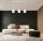 Pendelleuchte 3-flammig Weiß Gold E27 L:60 cm Metall Leuchte