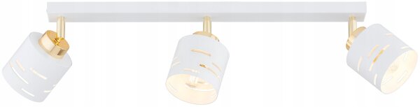Deckenspot verstellbar Weiß Gold E27 L:60 cm Modern Leuchte