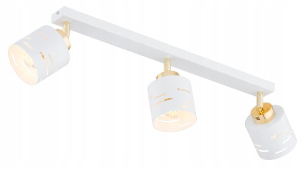 Deckenspot verstellbar Weiß Gold E27 L:60 cm Modern Leuchte
