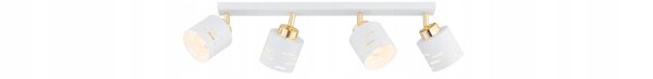 Deckenspot flexibel Weiß Gold Metall E27 L:60 cm Modern Leuchte