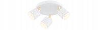 Deckenspot Weiß Gold 3-flammig flexibel E27 B:30 cm