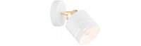 Wandspot schwenkbar Weiß Gold E27 H:15 cm dekorativ