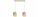 Pendelleuchte 2-flammig Beige Gold Metall E27 L:40 cm Leuchte