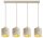 Pendelleuchte 4-flammig Metall Beige Gold E27 L:60 cm