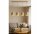 Pendelleuchte 4-flammig Metall Beige Gold E27 L:60 cm