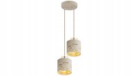 Pendelleuchte 2-flammig Beige Gold Metall E27 B:12 cm