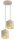 Pendelleuchte 2-flammig Beige Gold Metall E27 B:12 cm Leuchte