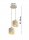 Pendelleuchte 2-flammig Beige Gold Metall E27 B:12 cm Leuchte