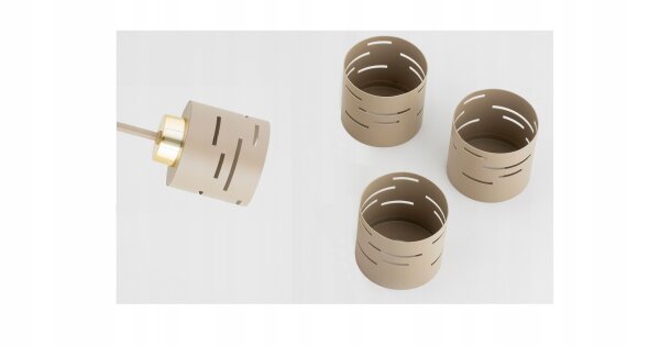 Pendelleuchte Beige Gold 3-flammig E27 B:30 cm Metall