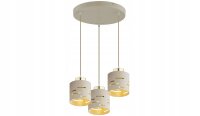 Pendelleuchte Beige Gold 3-flammig E27 B:30 cm Metall