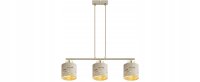 Pendelleuchte Beige Gold Metall E27 L:60 cm 3-flammig