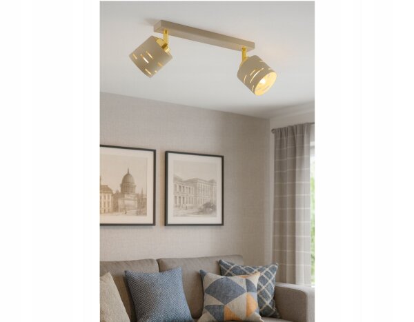 Deckenspot verstellbar Beige E27 L:40 cm dekorativ Leuchte