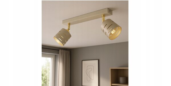 Deckenspot verstellbar Beige E27 L:40 cm dekorativ Leuchte