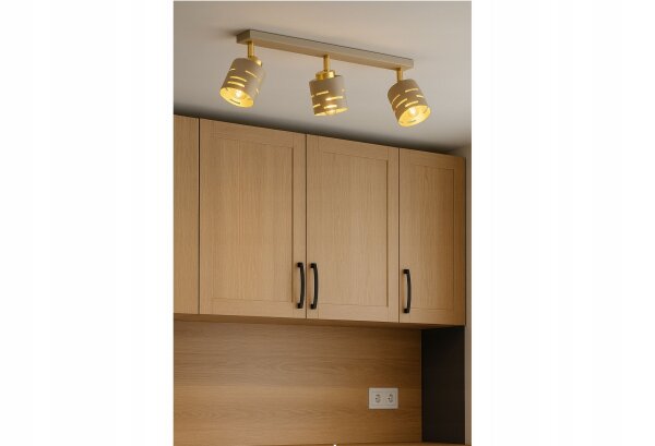Deckenspot schwenkbar Beige Gold E27 L:60 cm Modern Leuchte