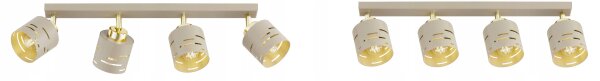 Deckenspot verstellbar Beige Gold E27 L:60 cm Modern Leuchte