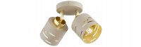 Deckenspot schwenkbar 2-flammig E27 L:32 cm Beige Gold