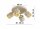 Deckenspot schwenkbar Beige Gold E27 B:30 cm dekorativ Leuchte