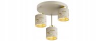 Deckenleuchte 3-flammig Beige Gold E27 Ø30 cm Modern