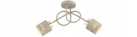 Deckenleuchte 2-flammig Beige Gold E27 L:30 cm Modern