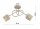 Deckenleuchte 2-flammig Beige Gold E27 L:30 cm Modern Leuchte