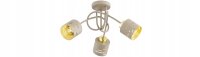 Deckenleuchte 3-flammig Beige Gold E27 L:45 cm Modern