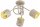 Deckenleuchte 3-flammig Beige Gold E27 L:45 cm Modern Leuchte