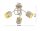 Deckenleuchte 3-flammig Beige Gold E27 L:45 cm Modern Leuchte