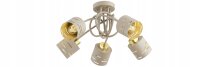 Deckenleuchte 5-flammig Beige Gold E27 L:50 cm Modern