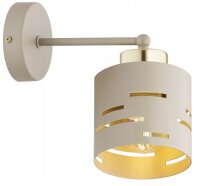 Wandleuchte Metall Beige Gold E27 T:20 cm wohnlich