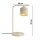 Tischleuchte Ecru Gold Metall E27 H:38 cm klein Modern