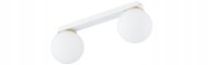 Deckenlampe Glas Weiß Gold 2-flammig E27 L:40 cm...