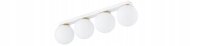 Deckenlampe 4-flammig Glas Weiß Gold E27 L:60 cm...