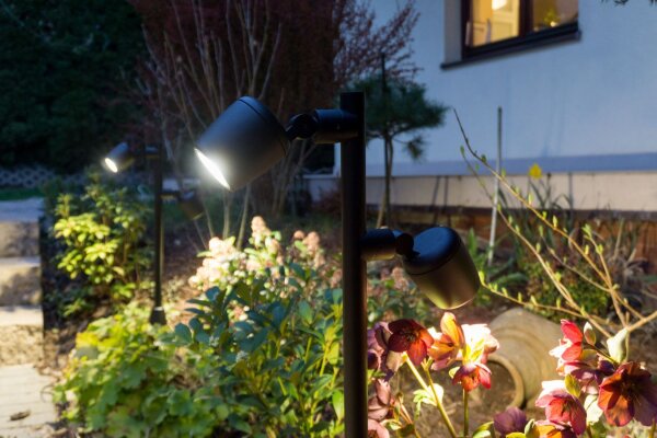 Wegeleuchte Aluminium Schwarz 100 cm GU10 IP65 flexibel