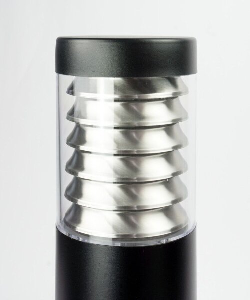 Außenwandleuchte Edelstahl Schwarz H:26,5 cm IP44 E27
