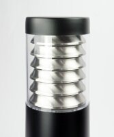 Pollerleuchte Edelstahl Schwarz E27 IP44 50 cm niedrig