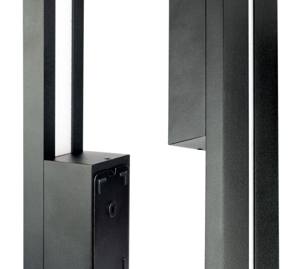 LED Wandlampe Außen Alu Schwarz IP65 4000 K H:81 cm