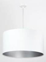 Pendellampe ROSIE Wei&szlig; Silber Retro Esszimmer
