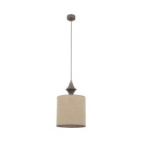 Pendelleuchte Stoff Metall Braun E27 Ø25 cm dekorativ