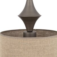 Pendelleuchte Stoff Metall Braun E27 Ø25 cm dekorativ
