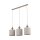Pendelleuchte Stoff Metall Sandfarben Grau E27 L:105 cm