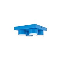 Deckenleuchte blendarm 4-flammig Blau GX53 B:23,5 cm