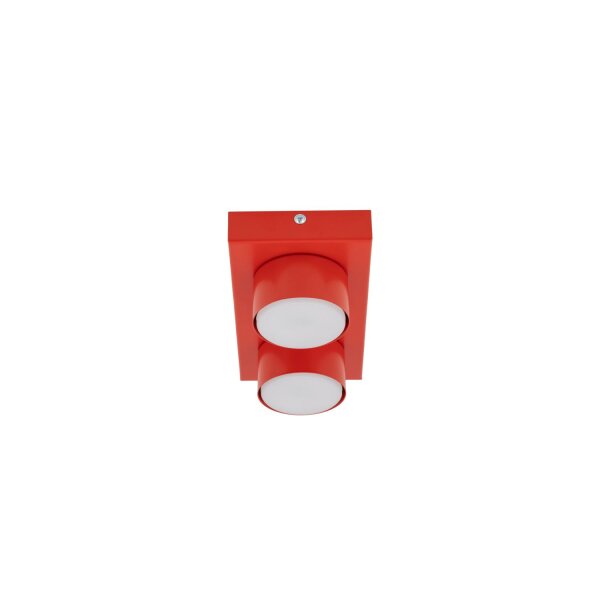 Deckenleuchte blendarm 2-flammig Rot GX53 L:23 cm