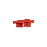 Deckenleuchte blendarm 2-flammig Rot GX53 L:23 cm