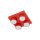 Deckenleuchte 4-flammig Metall Rot GX53 B:23,5 cm