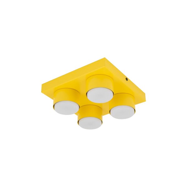 Deckenleuchte 4-flammig Metall Gelb GX53 B:23,5 cm