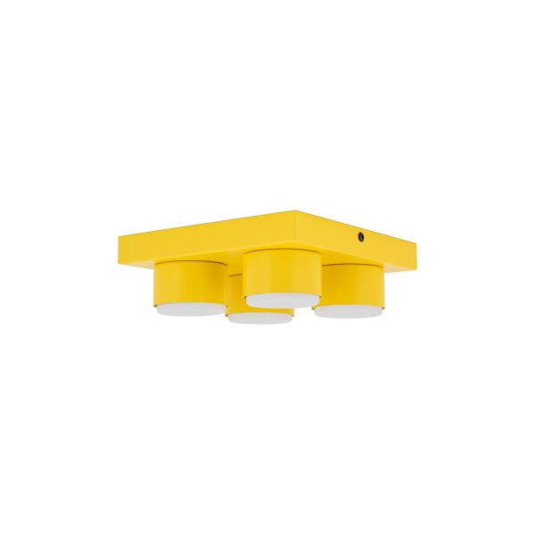 Deckenleuchte 4-flammig Metall Gelb GX53 B:23,5 cm